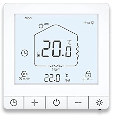 SM-PC®, Raumthermostat Thermostat Wochenprogramm Fußbodenheizung Digital weiß #817