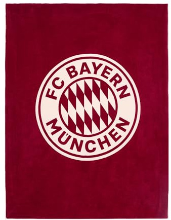 FC Bayern München Kuscheldecke I Sofadecke I Sherpa I Rot I 150 x200 cm