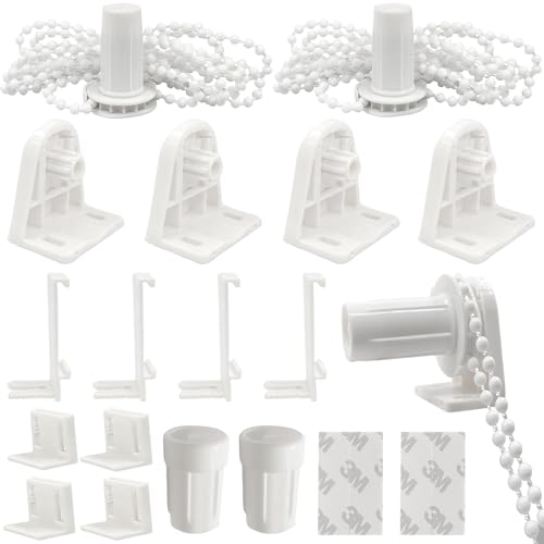 luckaide 18 Stück Klemmfix Halterung, Rollo Halterung Fenster, Klemmhalter für Rollos, Klemmträger für Doppelrollo, Ersatzteile Rollo Klemmfix Für Double Roller Blind,Blackout Roller Blind （2 Kit）