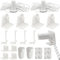 luckaide 18 Stück Klemmfix Halterung, Rollo Halterung Fenster, Klemmhalter für Rollos, Klemmträger für Doppelrollo, Ersatzteile Rollo Klemmfix Für Double Roller Blind,Blackout Roller Blind （2 Kit）