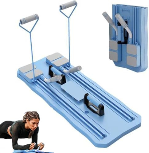 Pilates Reformer Set | Automatic Rebound Ab Roller Board | Foldable Pilates Board For Home Workout | Multi-Purpose Foldable Pilates Reformer Board For Full Body Workout
