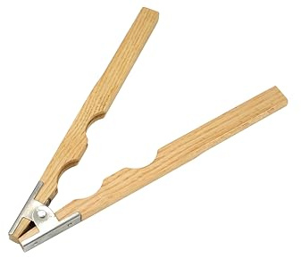 TAURISH Wood Ring Holder Hand Clamp 8-Inch Wooden Grinding Handle for Jewellery Making, Lightweight Tool with Metal Hinged Spring - Professional Quality for Polishing and Grinding Rings