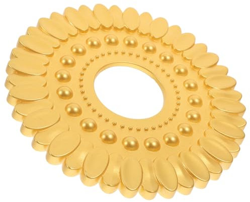 Garneck Decorative Small Ceiling Medallion for Indoor Lighting European Style Gold Ceiling Light Mounting Plate for Home Lighting and Living Rooms