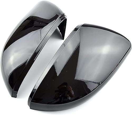 YyQFMA8 Auto Spiegelkappen für VW Golf 6 MK6 GTI 6 R20 Golf 6 R Touran,Auto Rückspiegel Seite Glas Spiegel Abdeckung Trim Ersetzen Zubehör.,A-1 Pair Bright Black