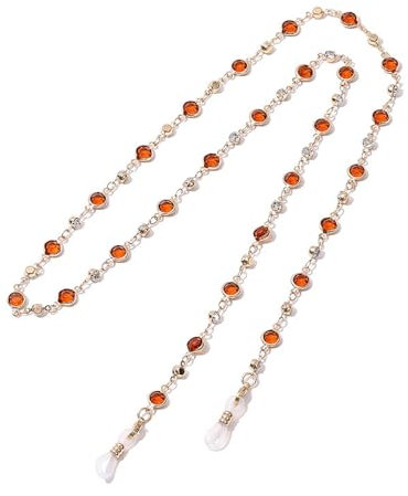 AAIXXIZAO Brillenkette Brillenkette Für Damen Modische Und Trendige Herren-Hängekette Sonnenaugen-Sonnenbrillen-Dekorationskette Anti-Verlust-Kettenseil D-Stil Braun