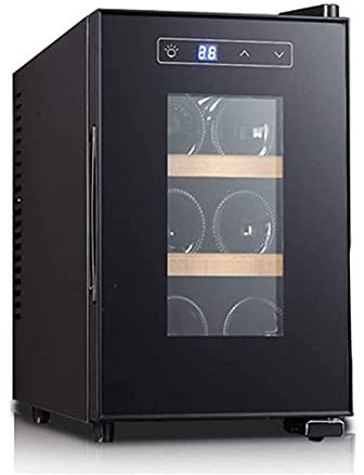 IUBGFTO Refroidisseur de vin 6 Bouteilles, réfrigérateur à vin thermoélectrique, Cave à vin pour Bar à Domicile, Petite Cuisine, Appartement, condo, Chalet, Camping-Car
