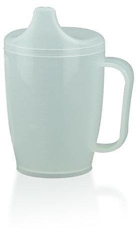 HaseMed Gobelet avec poignée et bec verseur (1 pièce) – Gobelet ergonomique pour boire en toute sécurité sans déversement, idéal pour les personnes âgées et les personnes ayant une fonction de la main