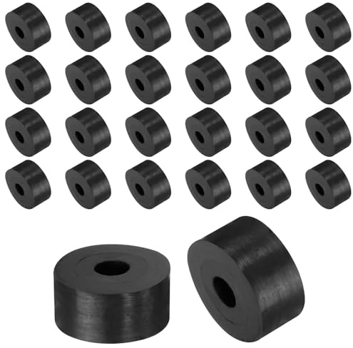 QUARKZMAN 48Pcs Espaciadores de Goma 20mm OD x 6mm ID x 10mm Altura Redondos Bujes Separadores Anti Vibración de Goma para Reparación