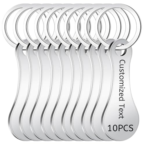 JOUWUI Shopping Trolley Token, Stainless Steel, Personalised, Pack of 10