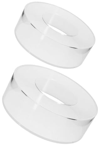 ZUNOXAZ 2 pezzi Supporto per Torte Rotondo Acrilico Trasparente Espositore Riempibile per Cupcake e Dessert Stand Decorativo per Matrimoni e Feste Leggero Dolci e