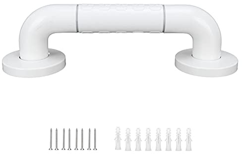 CHEOTIME Spa Hot Tub Grab Bar Safety Non Slip Handrail with Fluorescent Rings for Bathtub Showers for Seniors Elderly Heavy Duty Safety Grip Drill White