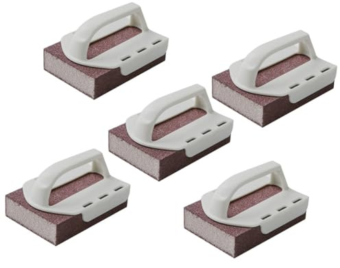 NOLITOY 5 Piezas Estropajos con Mango de Esponja de Limpieza de Cocina Bloque de Lijado de Nanograno para Desincrustar Ollas y Utensilios de Resistentes y Versátiles Color Color Aleatorio