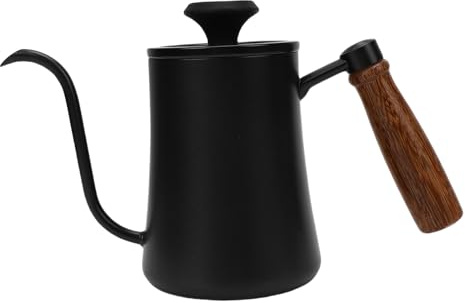Mumusuki Tetera con Termómetro, Tetera para café de 500 Ml, con Cuello de Cisne de Acero Inoxidable con Escala para café por Goteo, Prensa Francesa y té