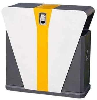 changgengyi bote de basura, Contenedor de basura doble for exteriores en espacios públicos, contenedor metálico clasificado for