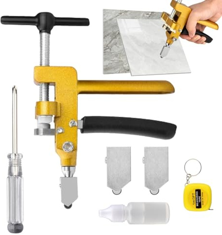 Nkmifeg Utensile per tagliapiastrelle | 2 in 1 pinza a mosaico – Utensile per cutter vetro, per arte bottiglie, specchio Do It Yourself, fai da te, progetti artistici per la casa e