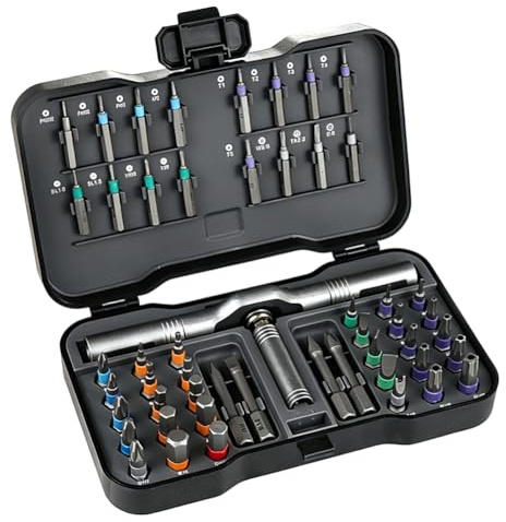 Set di cacciaviti a cricchetto, 50 in 1 cacciavite magnetico, punte in acciaio S2 con cricchetto a 58 denti, cacciavite a cricchetto per montaggio di mobili, strumenti di precisione, attrezzi per