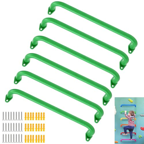 BiJun Poignées de jeu en métal de 43,2 cm, barres de singe pour intérieur, barres de plafond robustes pour balançoires intérieures et extérieures, structures d’escalade, cabanes dans les arbres et
