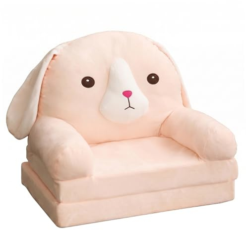 Sjfbebsy Barnsoffa, barnsoffa med bekvämt stöd och vikbar design söt barnstol för lek och avkoppling hund, soffa