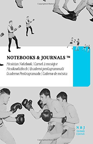 Notenpapier A5 Notebooks & Journals, Boxen (Vintage-Kollektion), Large: (Musiknotizbuch, Musiknotenheft, Notenblock, Notenheft) Soft Cover (13.97 x 21.59 cm)