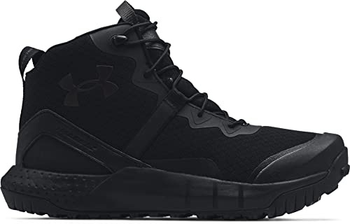 Under Armour mens Micro G Valsetz Mid Tactical Boot, Black/Black, 9.5 US