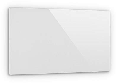 Klarstein Crystal Wall Infrarotheizung Elektroheizung Heizstrahler, 100 x 60 cm, 600 Watt, Wandinstallation, automatische Abschaltfunktion, gehärtetes Sicherheitsglas, weiß