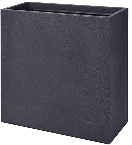 URBNLIVING Maceta rectangular grande para patio interior y exterior (gris oscuro)
