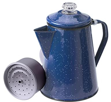 GSI Percolator 8 Cup - Enamel Kaffeekocher blue