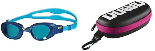 ARENA The One Junior Anti-Fog Schwimmbrille für Kinder & Swim Brillenetui Hardcase Schwarz