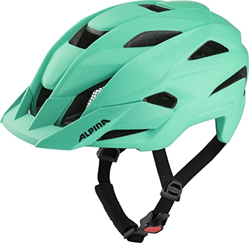ALPINA KAMLOOP - Individuell Anpassbarer, Leichter & Sicherer Fullface Fahrradhelm mit Kinnbügel, für Erwachsene, Turquoise matt, M (56-59 cm)