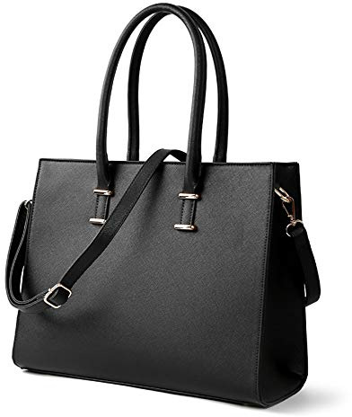 Aflytep Bolsa de ordenador portátil de las mujeres de 15,6 pulgadas bolso de trabajo de la computadora bolso de cuero de la oficina