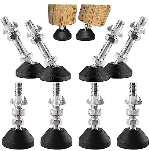 Uni-Fine 8 Stück Nivellierfüße M10*100*Ø40mm Kann 500 kg standhalten, stellfuß, stellfüße höhenverstellbar,verstellbare möbelfüße, höhenverstellbare füsse für möbel