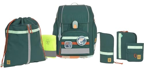 LÄSSIG 7-teiliges Schulranzen Set Kinder/Boxy Unique dark green Ocean Edition