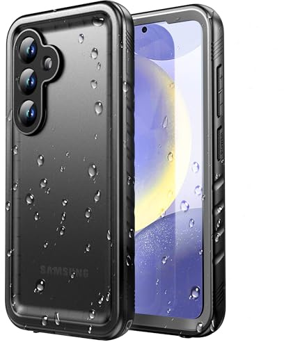 SPORTLINK für Samsung Galaxy S24 wasserdichte Hülle 360 Grad, Schwarz | Handyhülle Outdoor mit Kameraschutz und Displayschutz, militärischer stoßfester Panzerhülle, IP68 waterproof & staubschutz