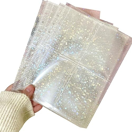 Luxylei 10 Stück Transparente A5-fotoalbum-Einlagen, Klare Seiten Zum Aufbewahren Und Präsentieren Von Fotos, Passend Für 6-Loch-binderringe