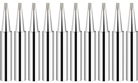 Saipor 10pièces Pointes Fer à Souder 900M-T Kit de Pointe de Soudure pour Hakko, Radio Shack, TENMA, ATTEN, Quick, Aoyue, Yihua Station de Soudure (900M-T-2.4D)