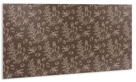 Tulup 100x50cm Imperméable Panneaux Muraux Salle de bains Adhesive PVC Autocollants pour la Cuisine - huile d'olive