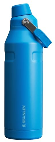 Stanley IceFlow - Botella de agua de flujo rápido, 50 onzas, tapa de boquilla en ángulo, ligera y a prueba de fugas para viajes y gimnasio, acero inoxidable aislado, sin BPA, color azul celeste