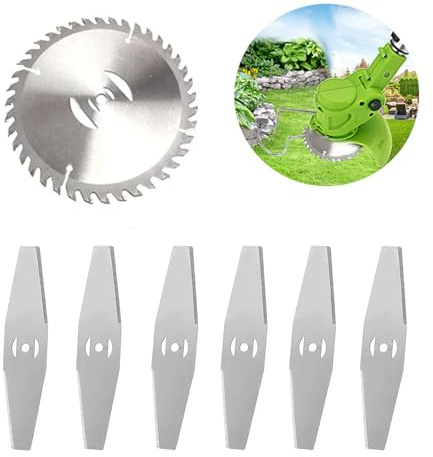 Lames pour débroussailleuse, métal lame accessoires pour débroussailleuse, couteau de rechange tondeuse lame de débroussailleuse, pour tondeuse à gazon de jardin et outils électriques d'extérieur