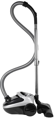 Silva Schneider Mini Beutelstaubsauger BS 8000, 2 L Staubbeutel, HEPA-Filter, Metall-Teleskoprohr, 800 Watt, Schwarz/Silber, Swirl-Beutel kompatibel