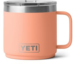 YETI Rambler stapelbarer Becher, vakuumisoliert, Edelstahl mit MagSlider-Deckel, 400 ml, Lowcountry Pfirsich