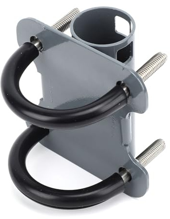 U Bolt Clamp Antenna Mount Bracket for V2 GEN 2, Stainless Steel Mast Pole Mount with Non Slip Silicone Housing, Heavy Duty Dish Adapter, Adjustable Range 30-50mm