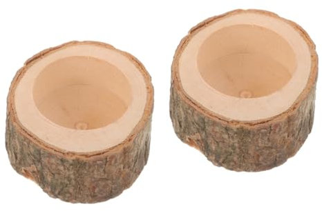 BELLIFFY 2st Futternapf Für Hamster Futternapf Aus Holz Chinchilla-schüssel Chinchilla-Accessoire Für Den Haushalt Hamsterfutterstation Aus Holz Hamsternapf Aus Hölzern