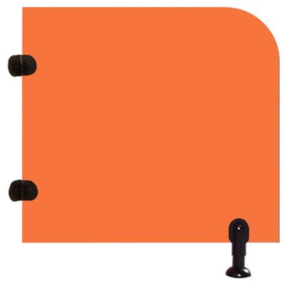 Urinal-Trennwand für Kinder, robuste Trennwand für Zuhause, Schule, Kindergarten, öffentliche Toiletten, Orange, 60 x 60 cm
