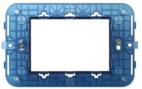 1 Supporto per placchette 3 moduli/posti, Compatibile Con Vimar Arke', Scatola/Cassetta 503, Realizzato In plastica di alta qualità, 100% compatibile con le placche e i moduli originali