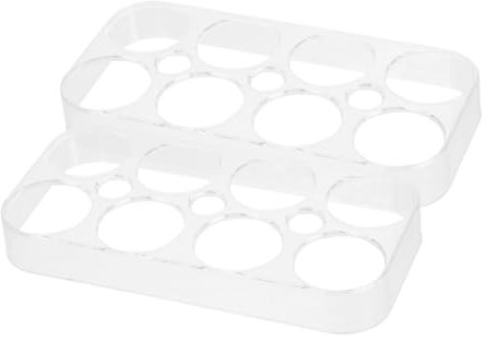 SEWACC Contenitore per Uova da Frigorifero 8 Scomparti Vassoio Porta Uova in Plastica Set 2 Pezzi per Conservazione e Organizzazione
