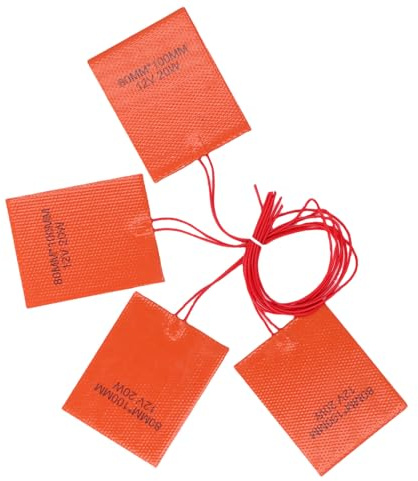 12 V 20 W Silikon-Heizkissen, Nichromdraht-Heizmatte, 80 X 100 Mm, Schnelle Erwärmung, Hohe Übertragungseffizienz für Rohre von Industrieanlagen
