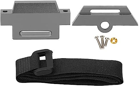 EIMSOAH Placa de Batería de Automóvil RC, Soporte del Soporte de Batería de Aleación de Aluminio, con Correa, Bandeja RC, para 1/10 Slash 5822 5822a Chasis (Gris)