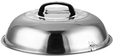 TUOYDJA Lid,Topfdeckel Robuster runder großer Topfdeckel aus Edelstahl mit Griff for Kochen, Wok-Pfannendeckel, universeller erhöhter Topfdeckel, Küchenzubehör(34cm)