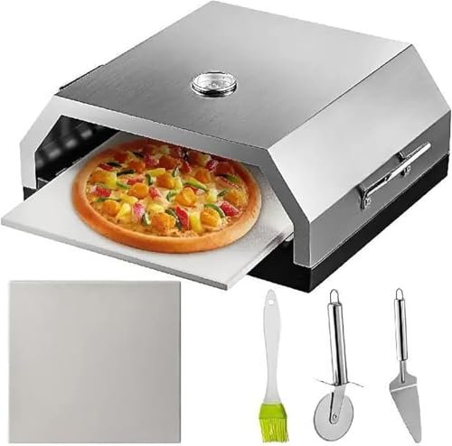 Kit per forno per pizza, portatile, in acciaio inox, per esterni, barbecue, barbecue, picnic