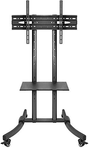 Supporto universale girevole per TV, regolabile, in acciaio inox, per televisori da 40 a 85 pollici, moderno supporto per monitor autoportante con staffa, elegante design bianco
